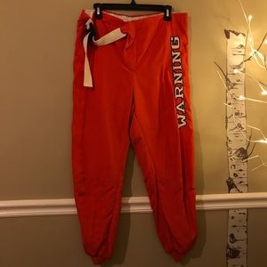 Warning jogger pants